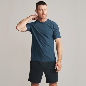 Rhone Reign Short Sleeve T-Shirt In Deep Sea Mist Mens Sz Large